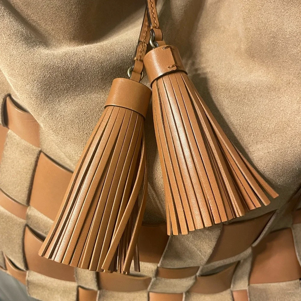 Michael Michael Kors Vivian Large Woven Suede Hobo - Picture 8 of 16